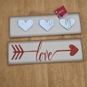 Love Arrow Wall Decor with Heart Accents
